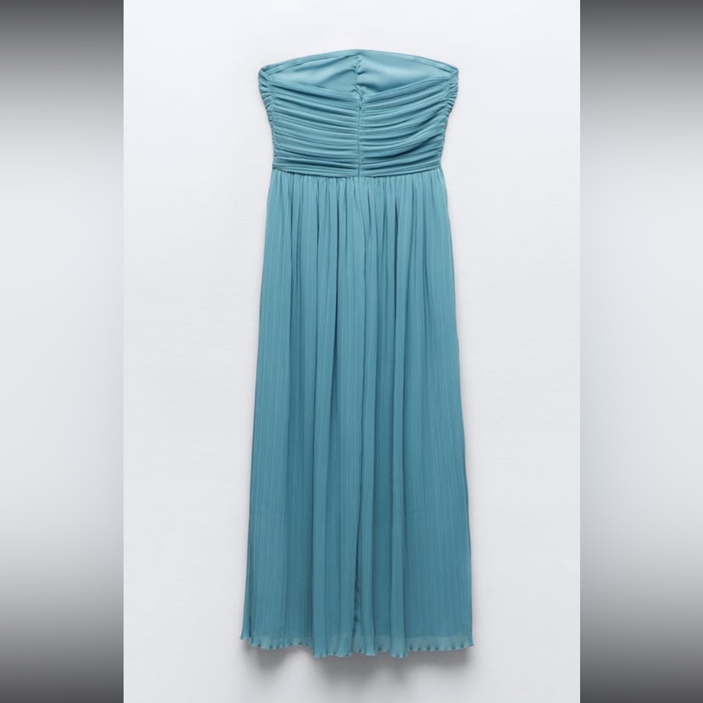 Blue Zara midi dress!! - Picture 4 of 4